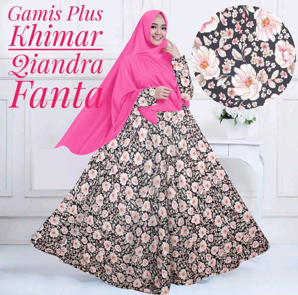 Gamis Plus Khimar Qiandra di lapak Toko Kembar Tanah Abang rinymangiwa