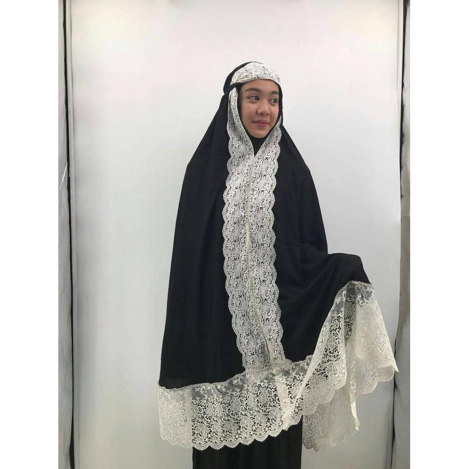 TERLARIS EXCLUSIVE MUKENA DEWASA KATUN RAYON KRISDAYANTI KUPU2 KREM S - MUQEENA