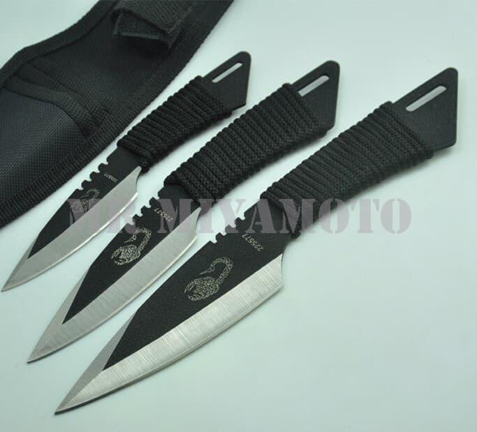 Best Seller!! Pisau Lempar Kunai Ninja Scorpion Kalajengking Isi Tiga Import - ready stock
