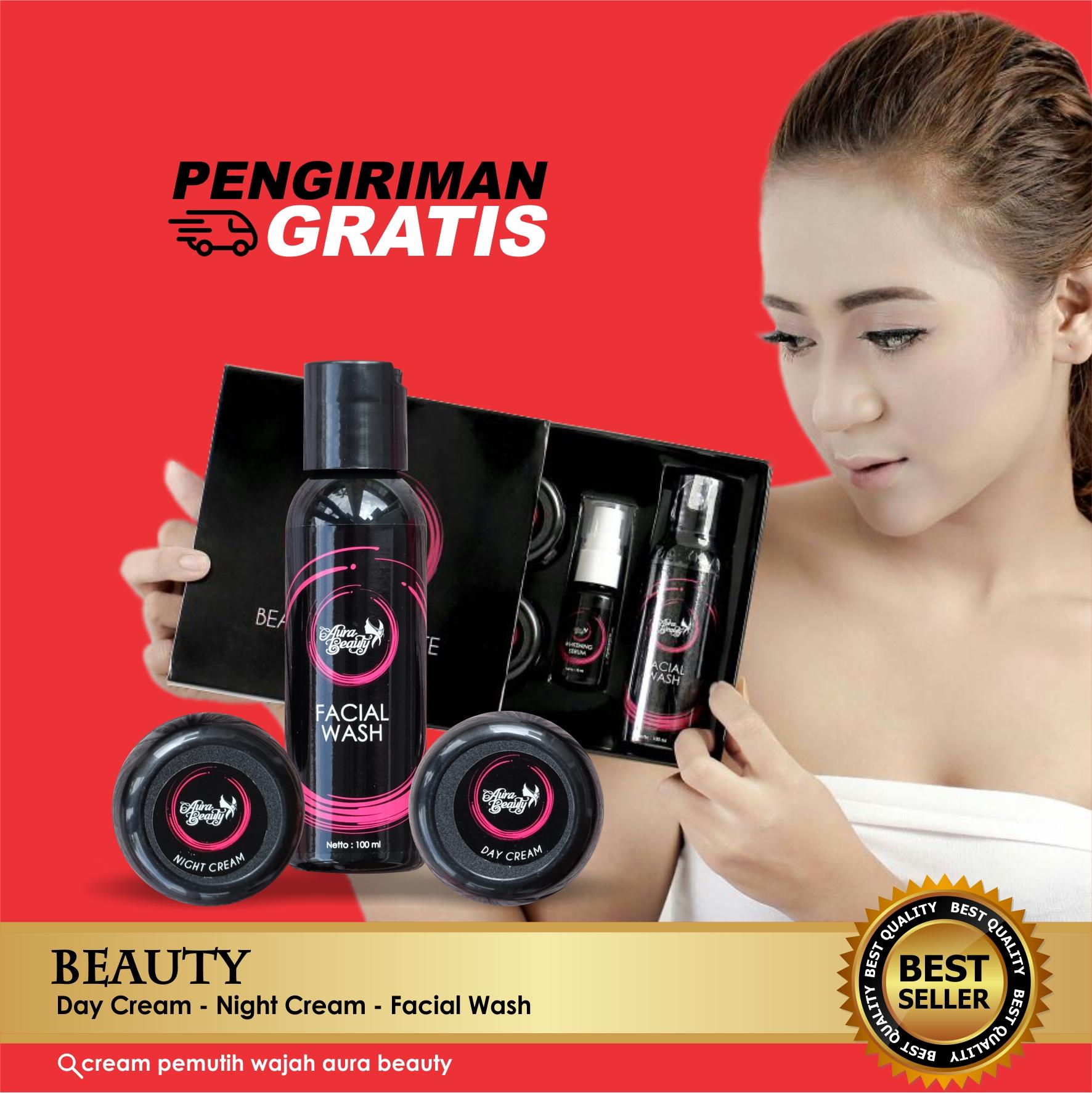 best seller AURA BEAUTY Cream Pemutih Wajah Glowing Whitening - AMAN BPOM NO MERCURY ORIGINAL