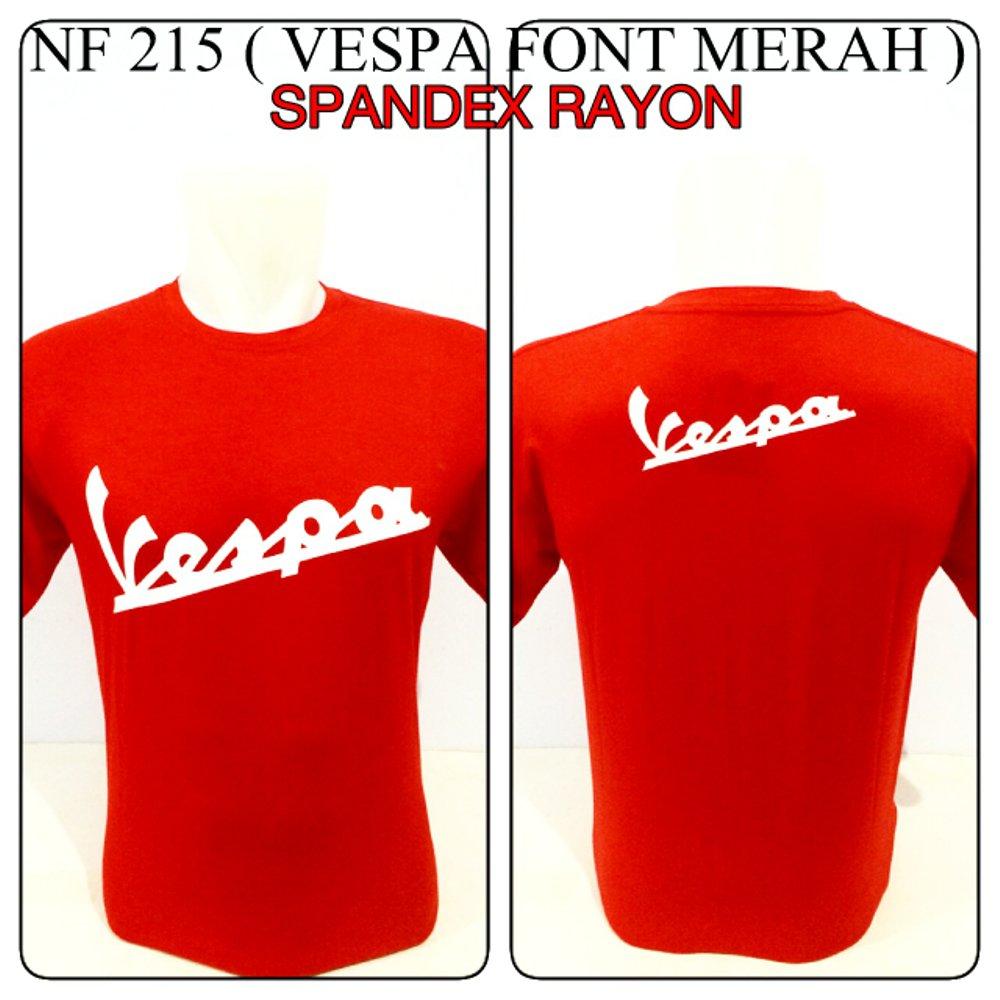 kaos spandex merah motor vespa font baju distro shirt reggae rasta di lapak Zuperone mart superone