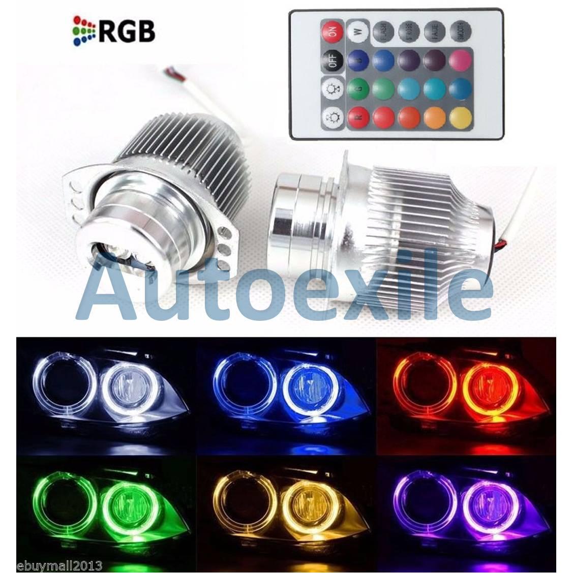 Angel Eyes LED RGB Lampu Bimmer Warna Warni Khusus Mobil BMW E90 E91 2005-2008, 3 Series LCI 2009