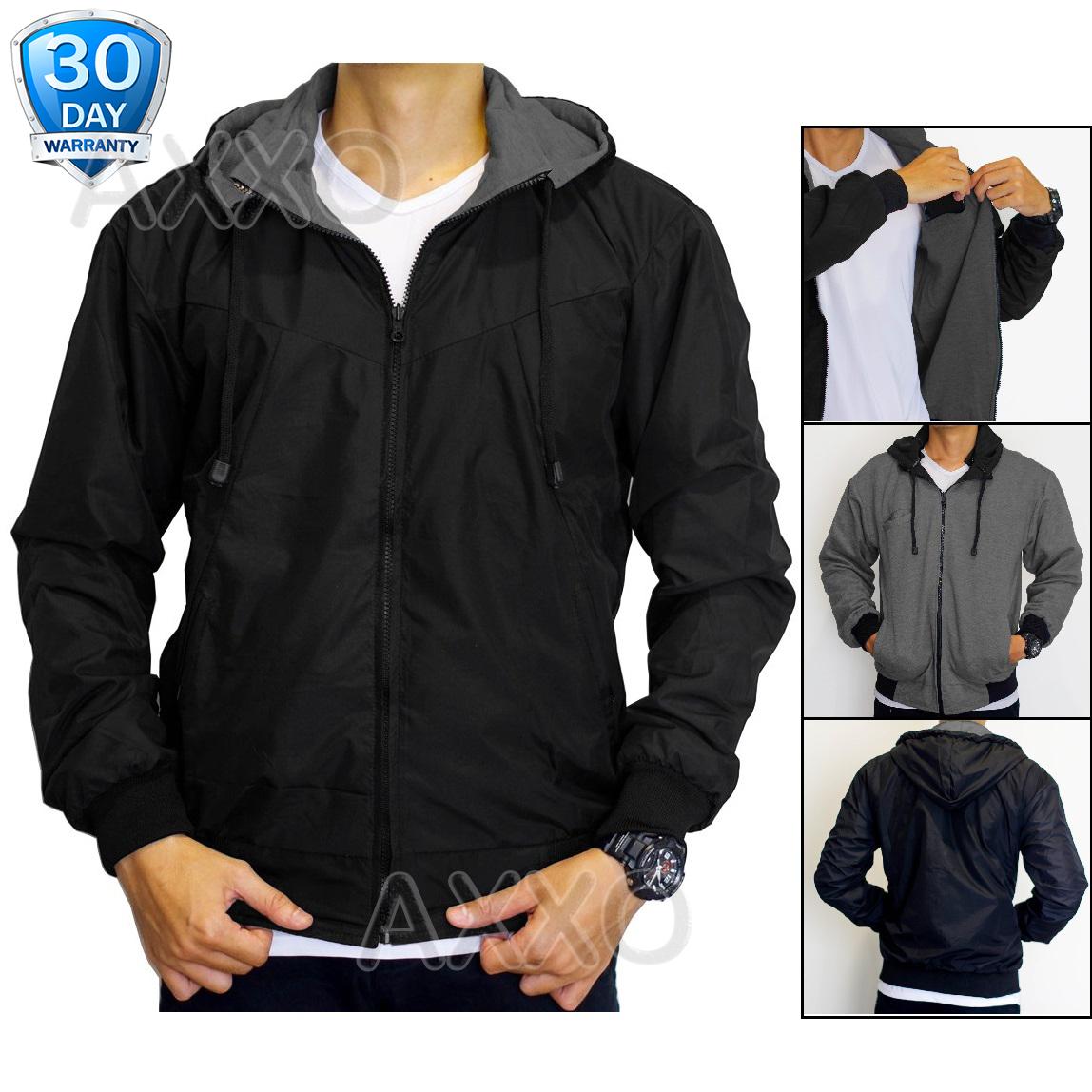 AXXO Jaket Parasut Jaket Pria Jaket Bolak Balik 2 in 1 - Jaket Parasut Pria Polos - AX002