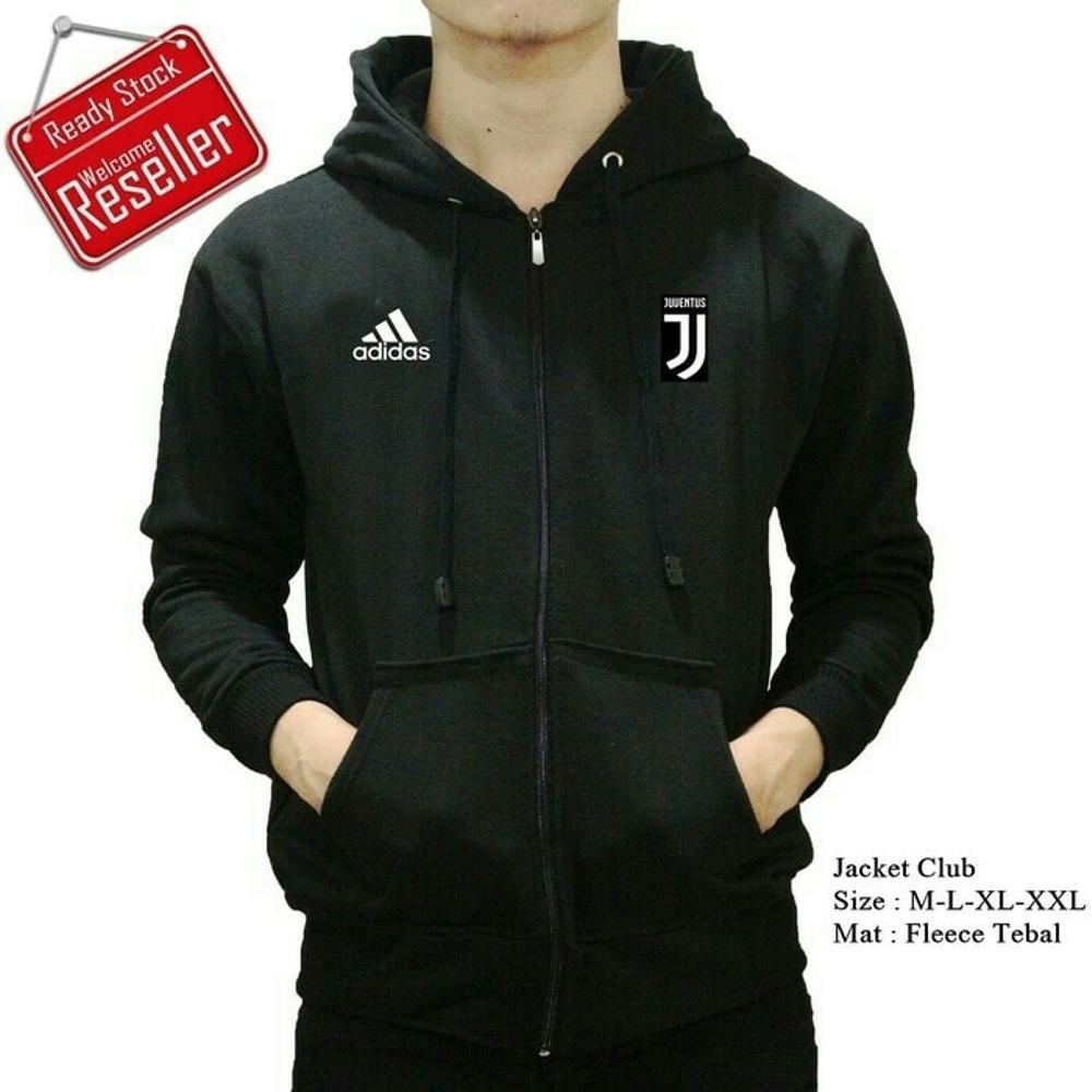 JUAL Jaket Hoodie Zipper Bola Juventus Hitam Big Size XL XXL XXXL XXXXL XXXXXL TERLARIS