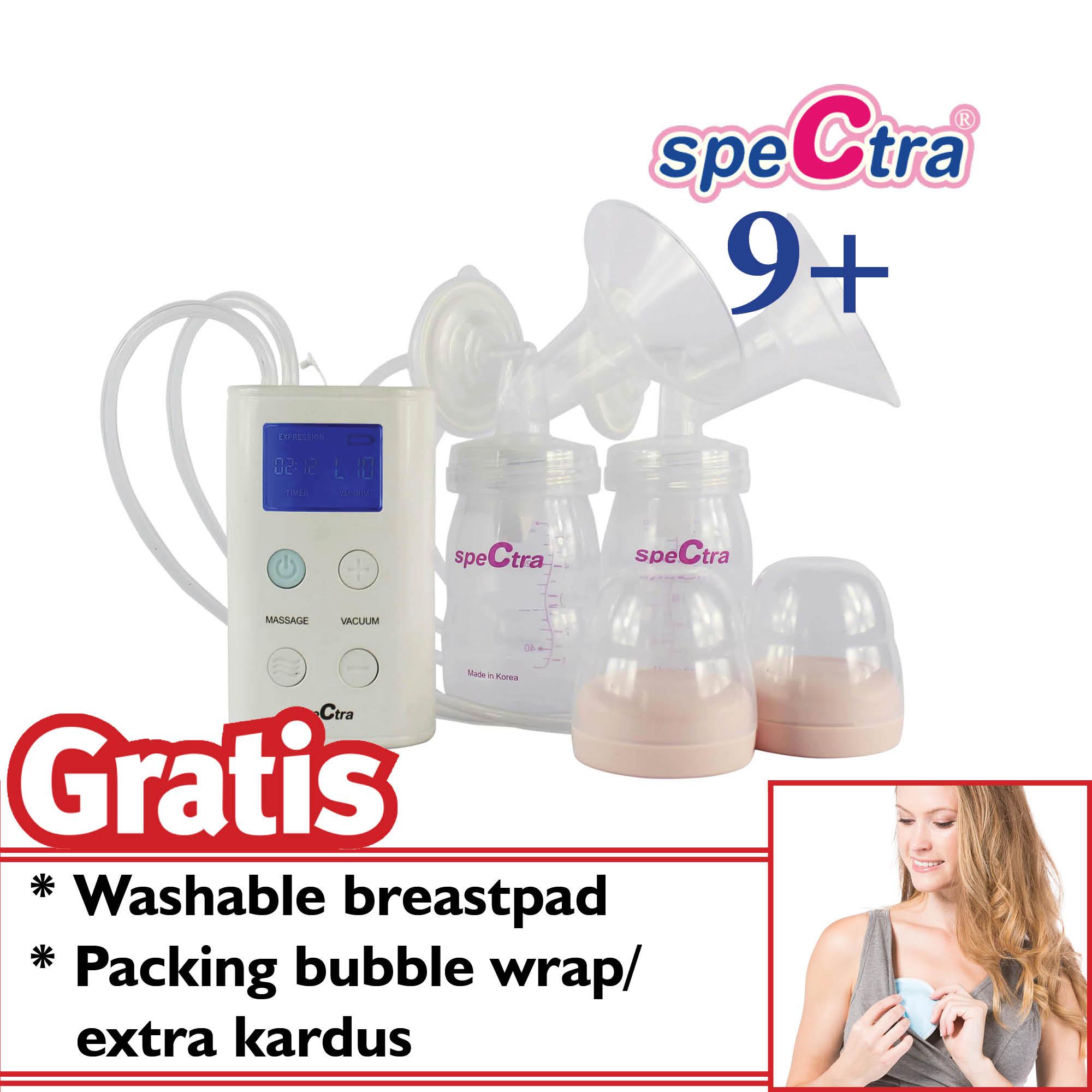 Spectra 9+ Pompa Asi Spectra 9 Plus Elektrik Double Breastpump Gratis Washable Breastpad