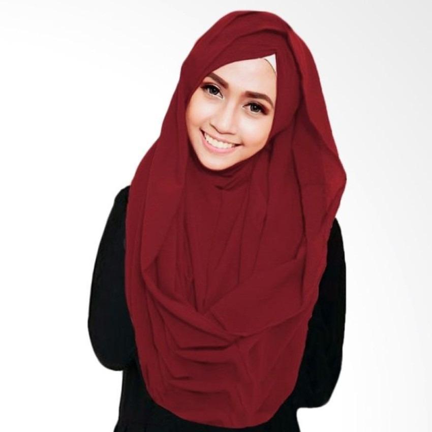 Kusgroup Shiren Kerut Jilbab Instant - Maroon
