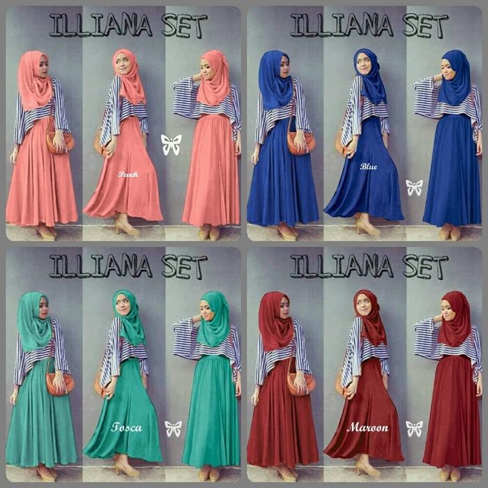 Sis Iliana Hijab Maxi - Biru