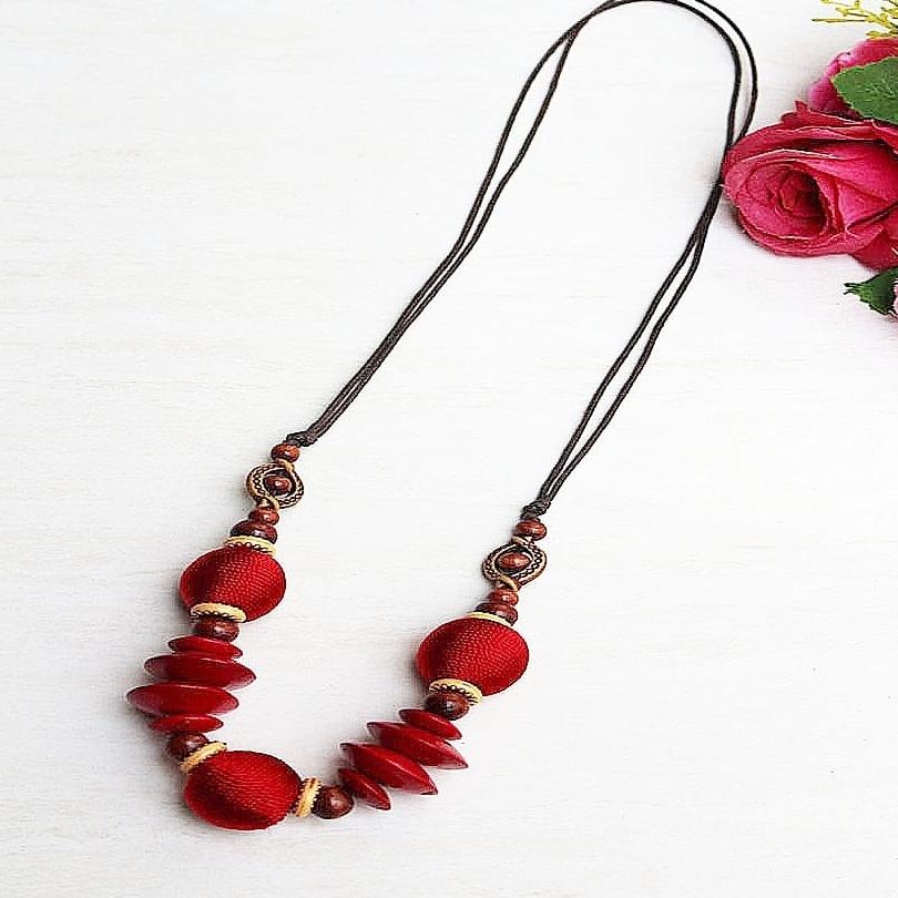 Kalung Kayu Hijau Asli Kerajinan jogja