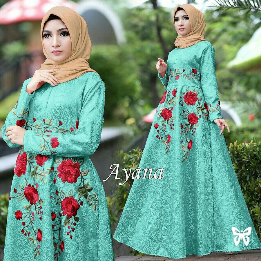 Solok Selatan Collection - Gamis Syar'i / Maxi Dress Lengan Panjang / Baru / Baju Muslim / Baju Muslimah / Baju Islami