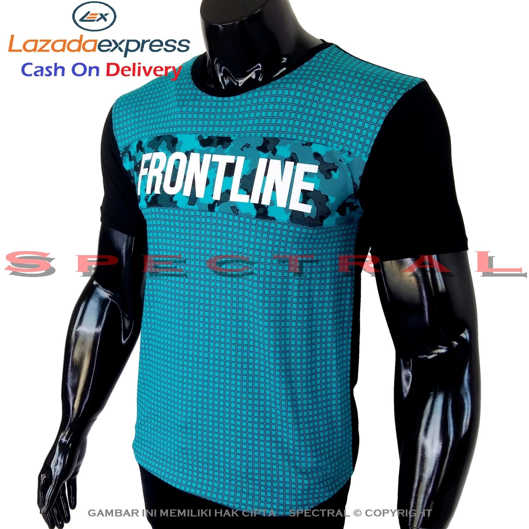 Spectral - Kaos Distro FRONTLINE Soft Rayon Viscose Lycra Pola M Fit To L Simple Fashionable Tidak Pasaran Kombinasi Garis Motif Art Visual