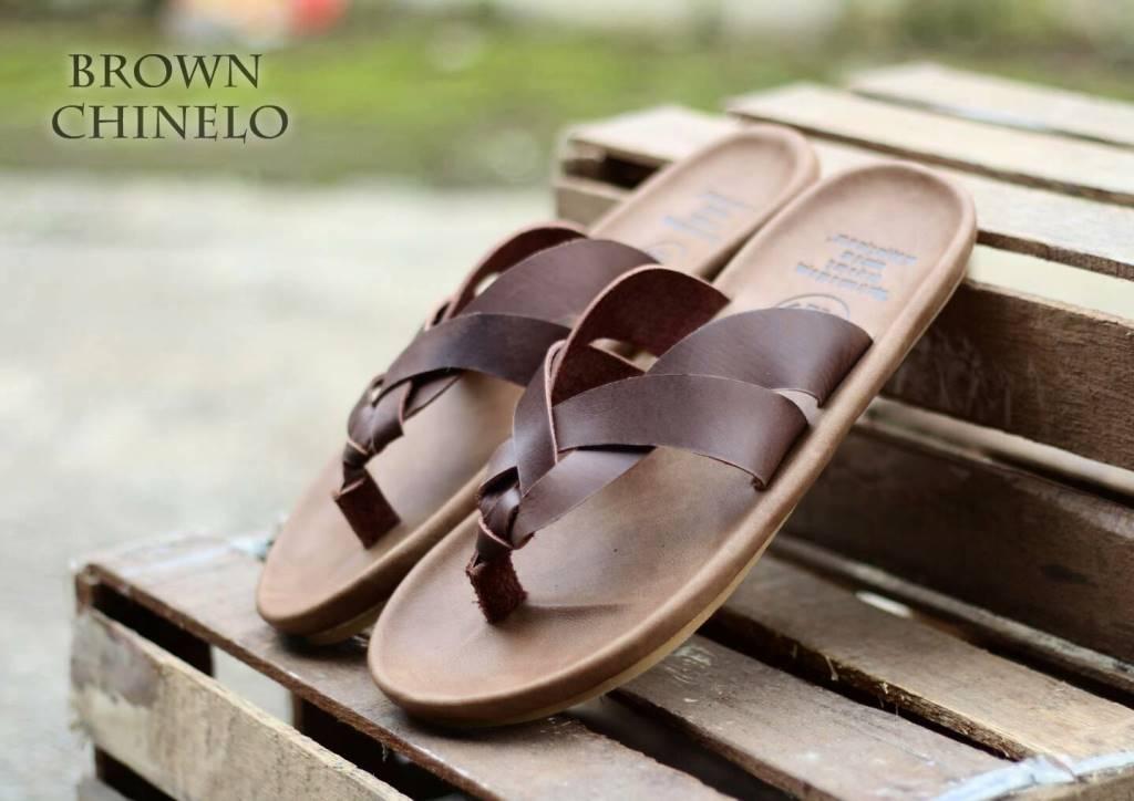 Sandal pria cevany kulit asli no hoax trendy bergaya masa kini
