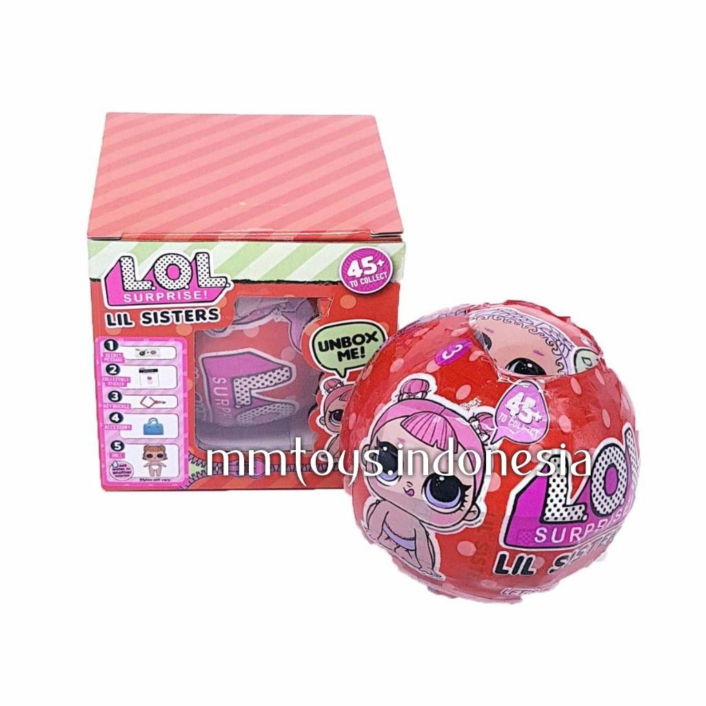LOL Kecil Surprise RED Satuan Lit Sister 7cm 201867 Mainan Anak
