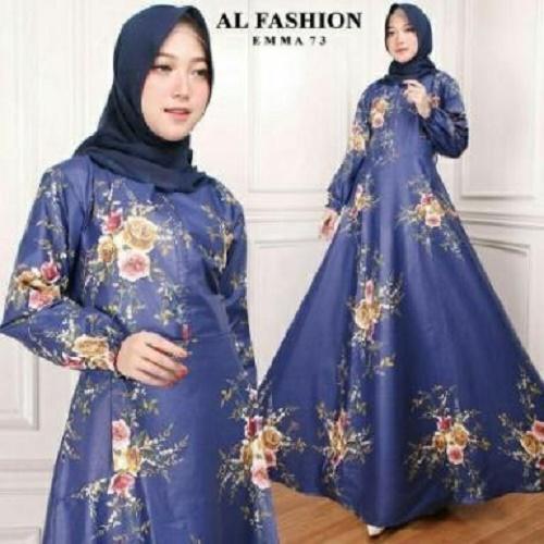 SUPPLIER GROSIR 15570 G31 MAXI DRESS BUSUI MAXY SYARI GAMIS LENGAN PANJANG BAJU MUSLIM FASHION BUSANA MUSLIMAH WARNA NAVY MURAH KEKINIAN BAHAN KATUN