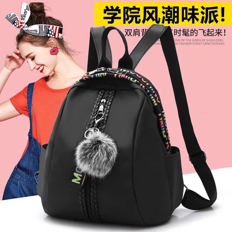 NEW RESTOCK+BEST SELLER BQ400-BAG BLACK RANSEL + GANTUNGAN TAS IMPORT WANITA MURAH