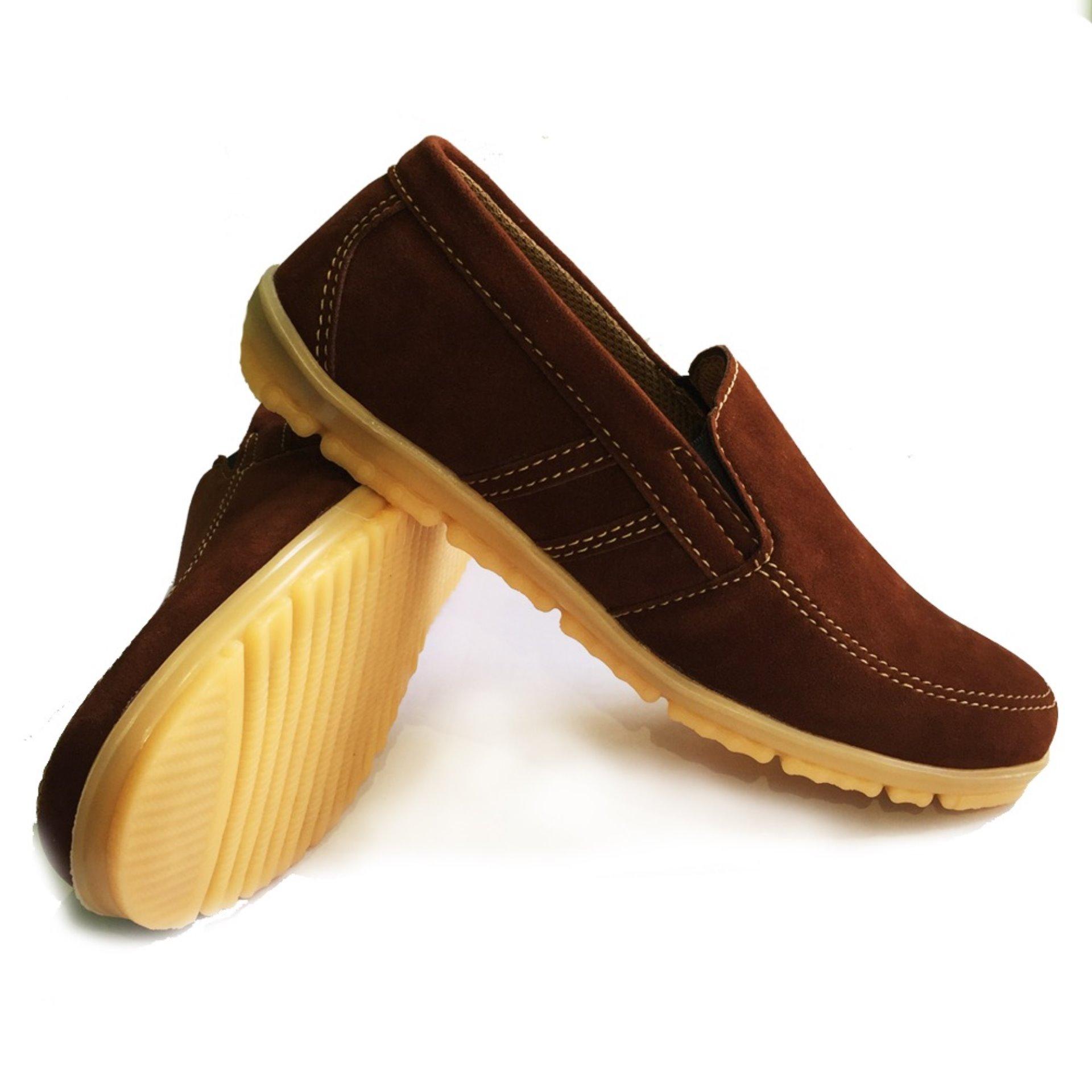 Bavy Sepatu Slip On Pria/ Sepatu Casual Pria/ Sepatu Jalan Jalan/ Sepatu Kets - Cokelat