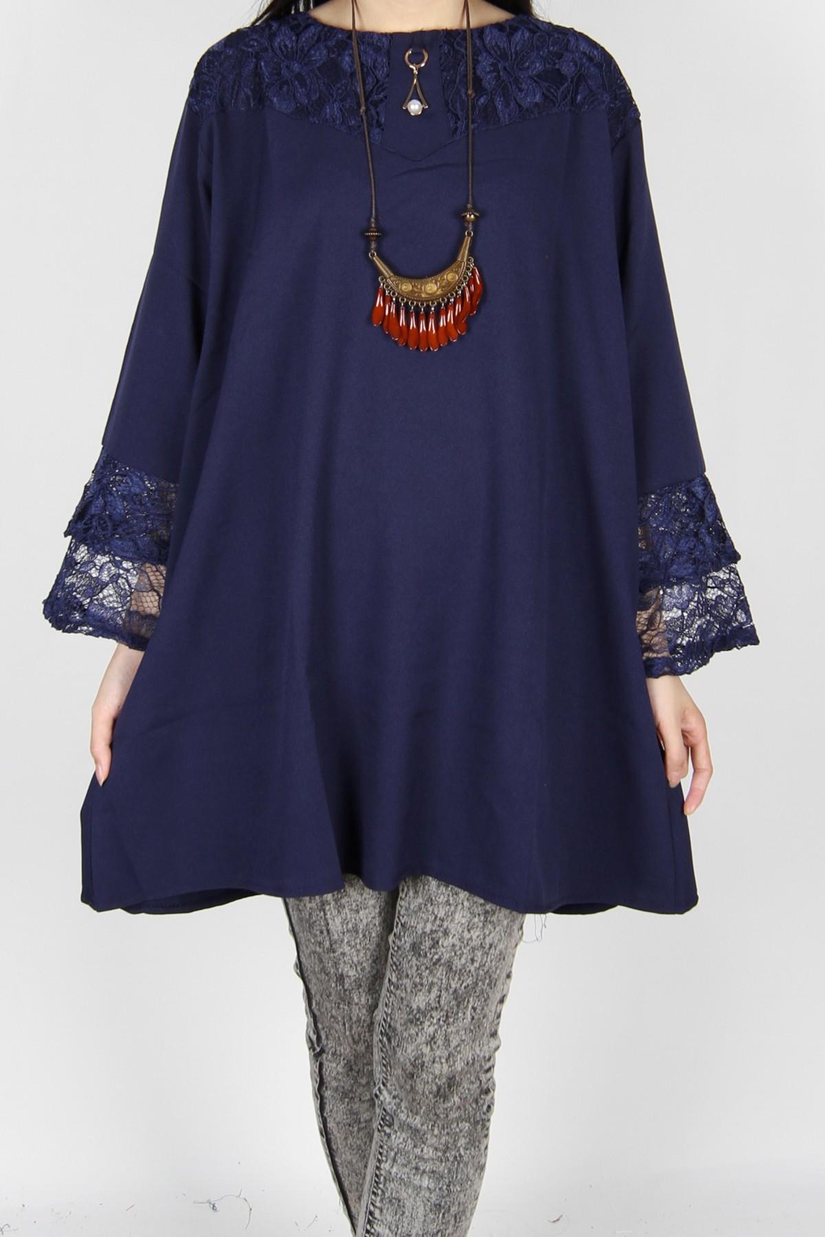 Maliju Blouse Jumbo Brokat Almond - A3060