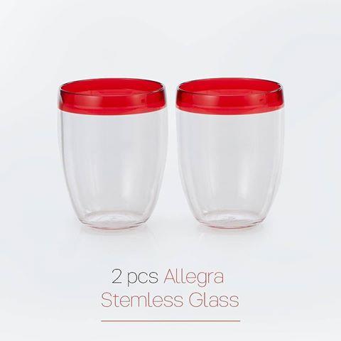 Tupperware Activity Allegra Steamless Glass 350 mL- Gelas  promo special