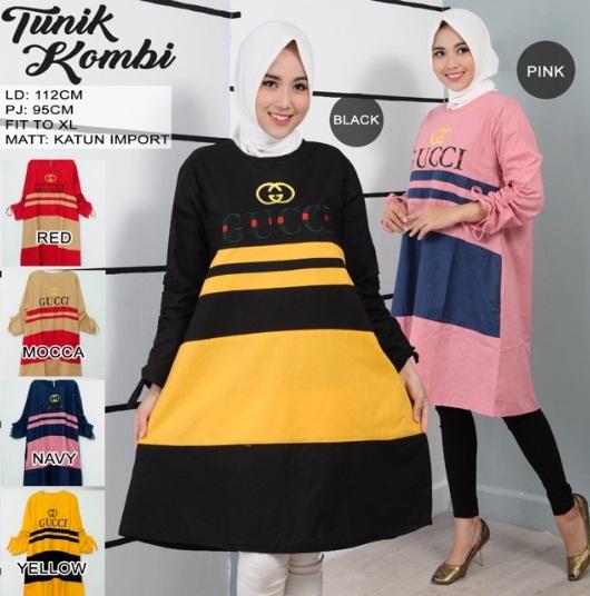 TUNIK JUMBO KATUN BRANDED MEWAH MURAH MUSLIM CANTIK POLOS SALUR SERI GROSIR BORDIR BIGSIZE BUMIL