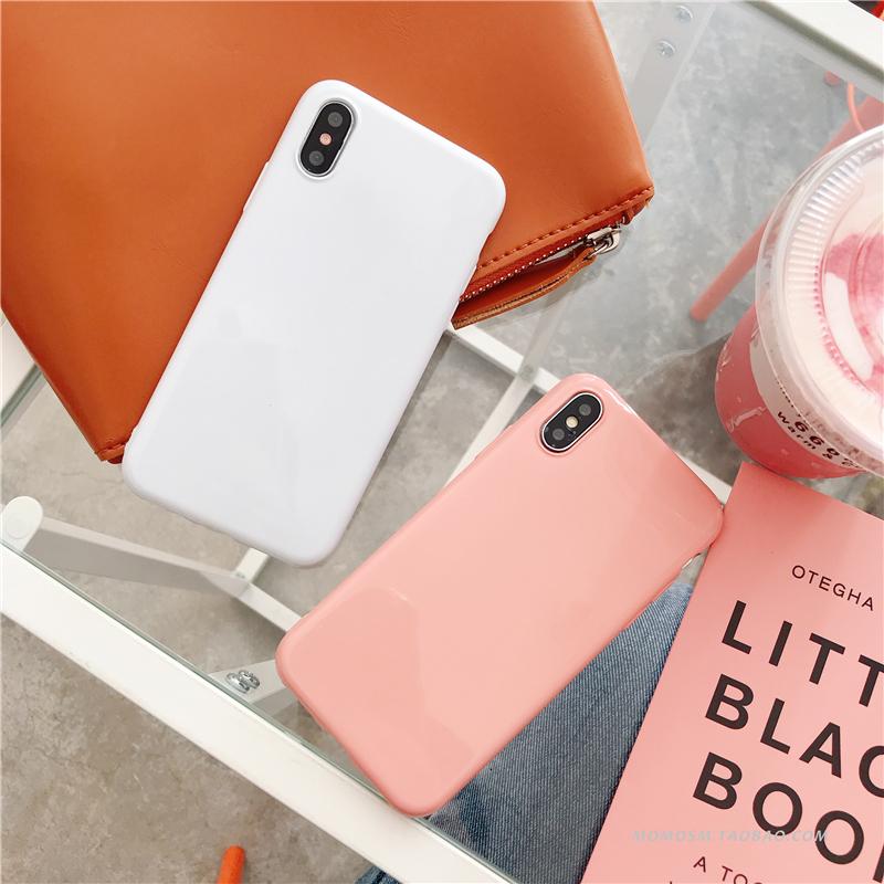 Gaya Korea Casing HP Iphone7/6Splus Warna Solid Silikon Sederhana Apple ID