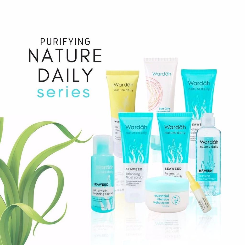 Paket Wardah Nature Daily Untuk Kulit Normal Dan Berminyak - 9 pcs