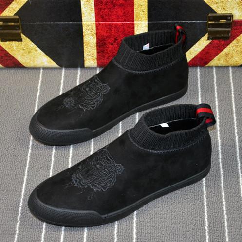 Gaudi Tambah Beludru Musim Dingin Pergelangan Kaki Tinggi Sepatu Trendi Sepatu Pria