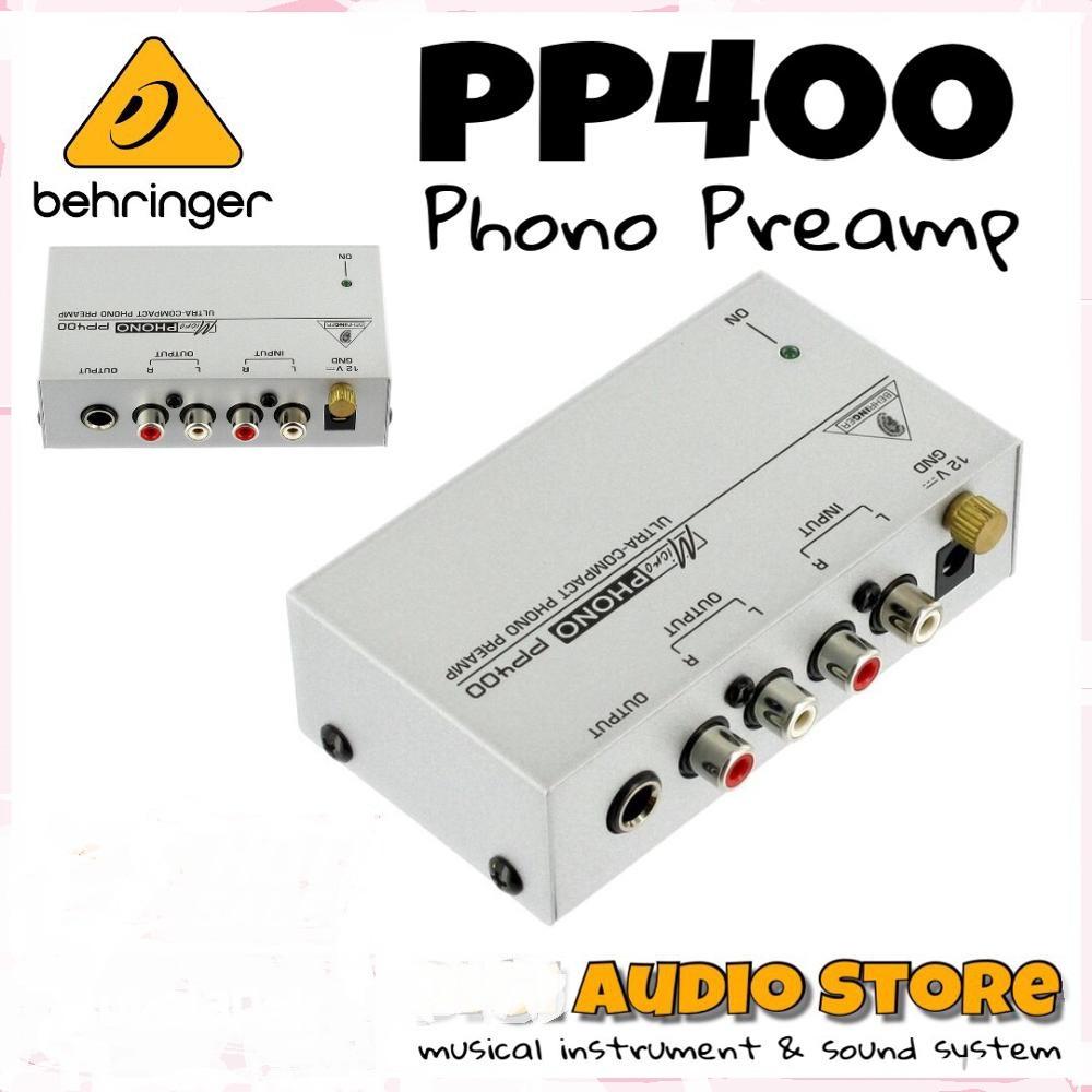 Behringer MicroPhono PP400 Phono Preamplifier for Turntable / Penguat Signal DJ / Disk jockey