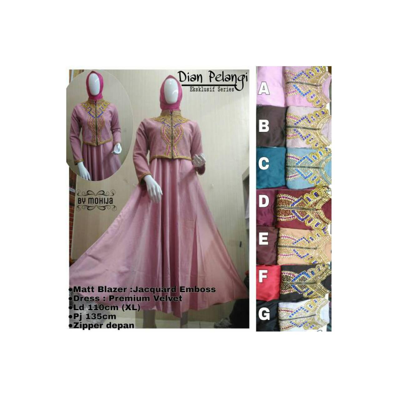 dian pelangi dress cantik / gamis indian realpic