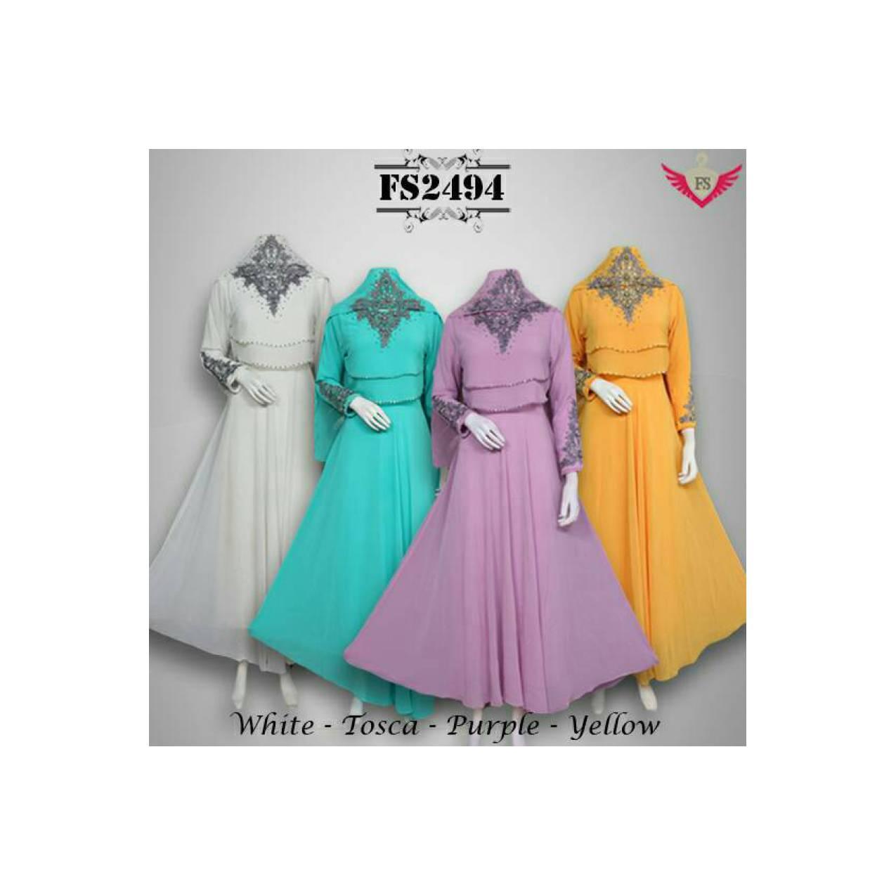 Baju Pesta Ceruty Nafisah FS2494 + Pashmina