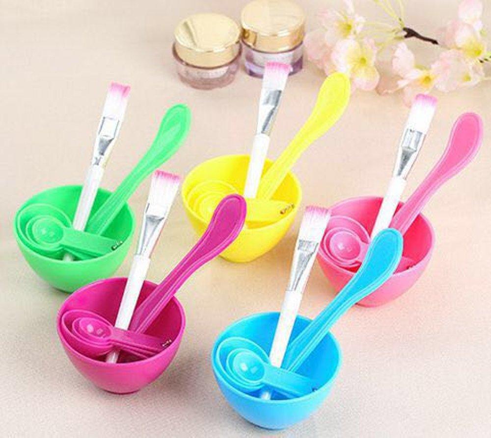 Mangkok Peracik Masker Wajah Diy 4in1 Mask Bowl Tool - 1 Set By Luckystore