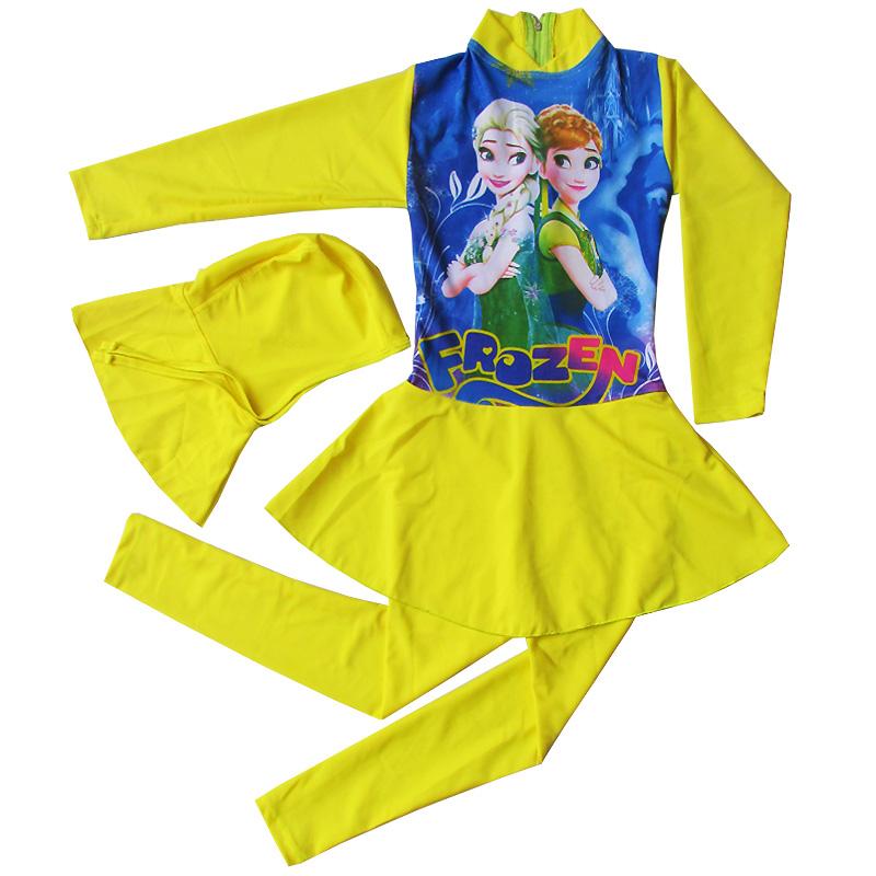 Baju Renang Anak Muslim Karakter Frozen Size TK (Terusan)