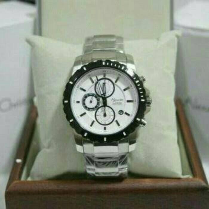 ALEXANDRE CHRISTIE AC6141 MC AC 6141 MC MAN SILVER JAM TANGAN ORIGINAL