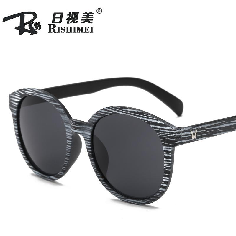 Tren baru kacamata retro kayu kacamata warna pola penjualan panas besar bingkai film warna merkuri kacamata hitam