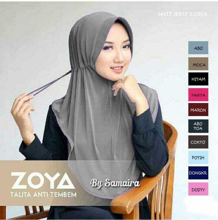 zoya talita bergo jersey korea hijab jilbab kerudung khimar syari A0361