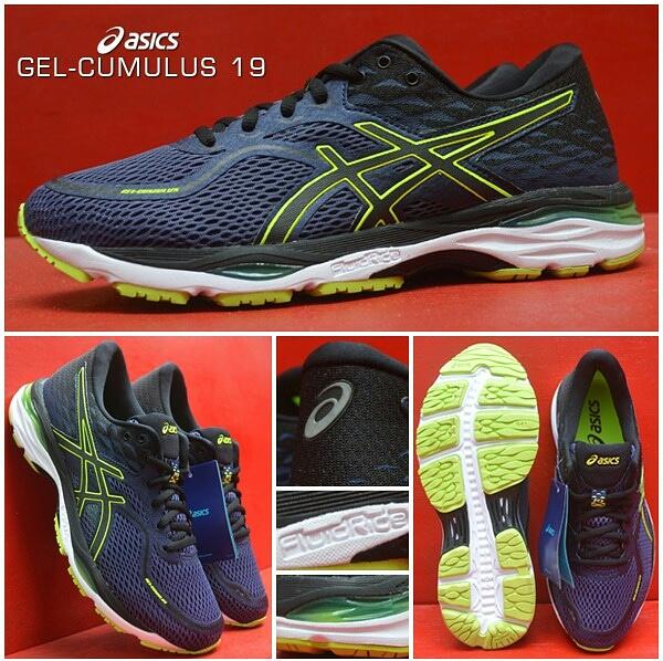 Asics Gel Cumulus 19 Original Indigo Blue Black Safety Yellow