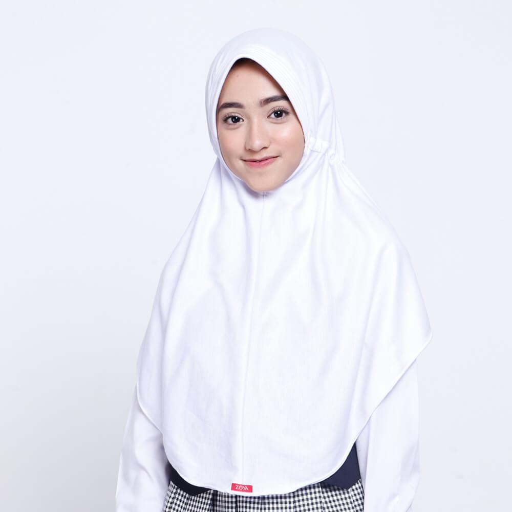KERUDUNG ANAK / KERUDUNG SEKOLAH ZOYA / BERGO / HIJAB INSTAN MEDIUM - AKTIFMIDI