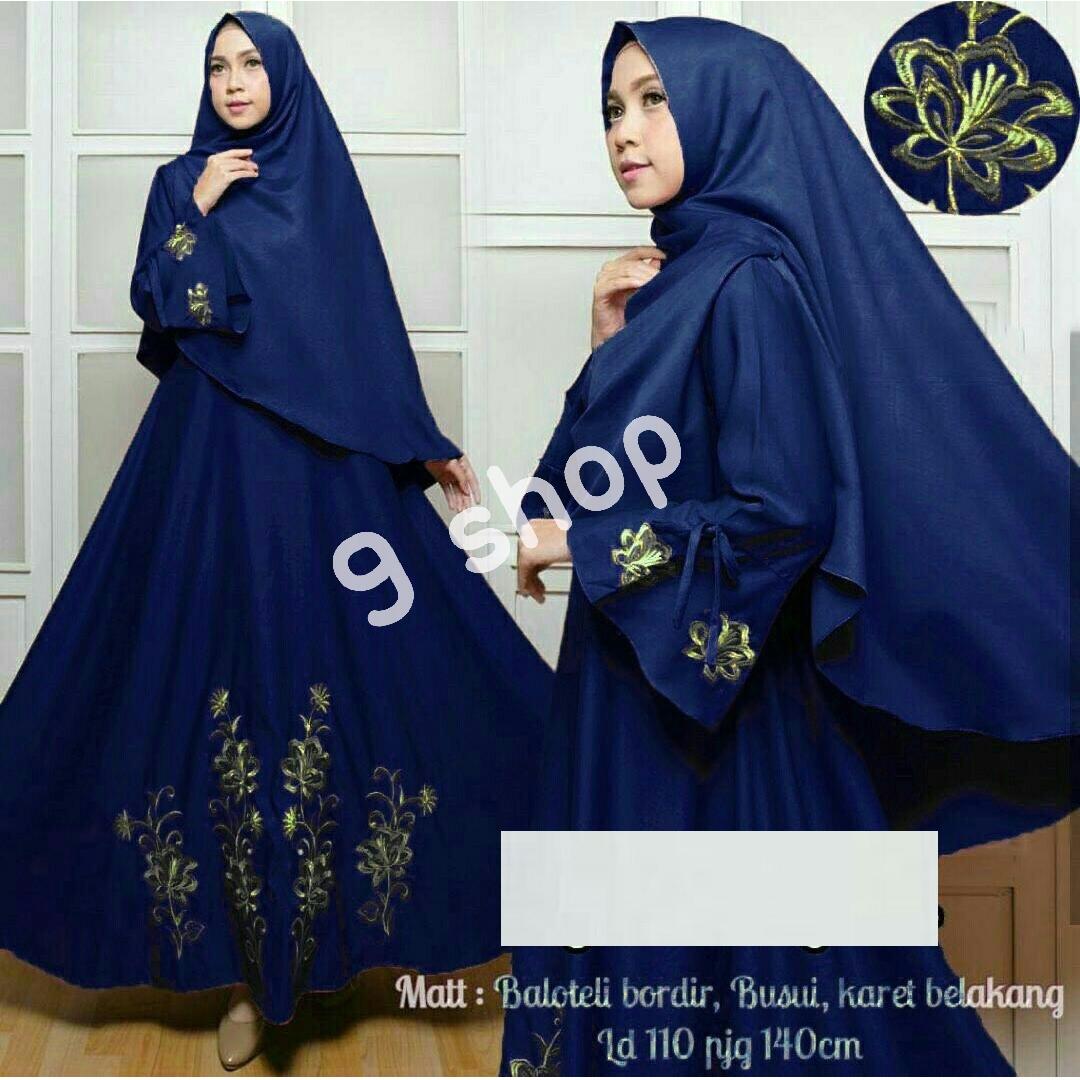 9 Shop Dress Gamis Muslim IMELDA YATTA + Jilbab / Gamis Muslim Syari Syari'i Fashion Maxi / Syari Simple Elegant / Baju Muslim Wanita