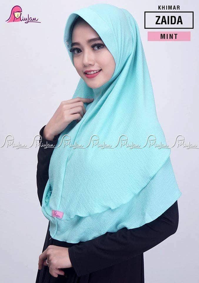 MiuLan Hijab Jilbab Kerudung Khimar Instan Polos Praktis Cantik ZAIDA A4489