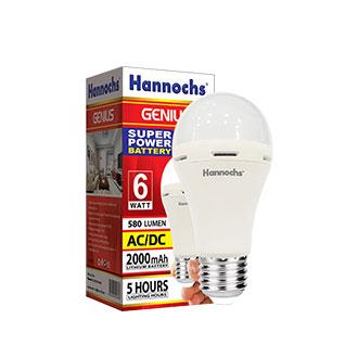 Hannochs - Lampu Emergency LED AC/DC GENIUS - 6 watt - cahaya Putih