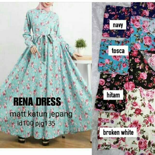 GAMIS KATUN JEPANG GAMIS MOTIF BUNGA GAMIS BUNGA GAMIS MAYUNG GAMIS PAYUNG GAMIS BUSUI GAMIS MUSLIM (TOSCA)