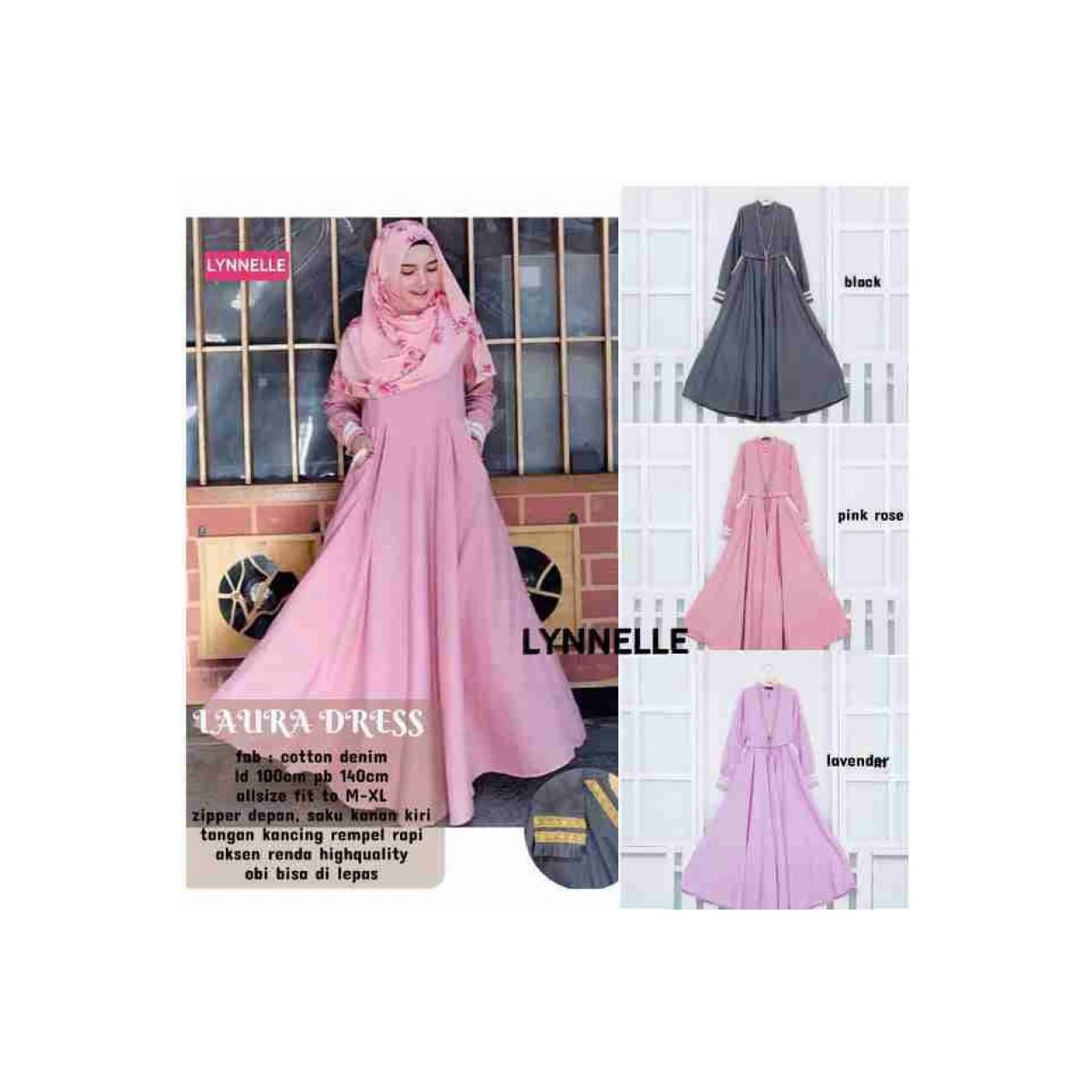laura dress busui katun jepang pinky cantik