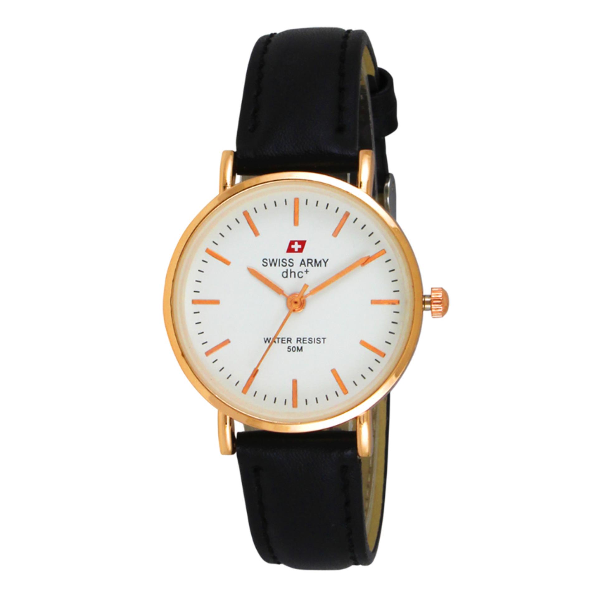 Jam Tangan Swiss Army Harga Terbaik Swiss Army La s Elegant Jam tangan wanita Hitam Kulit SA 1926L FB