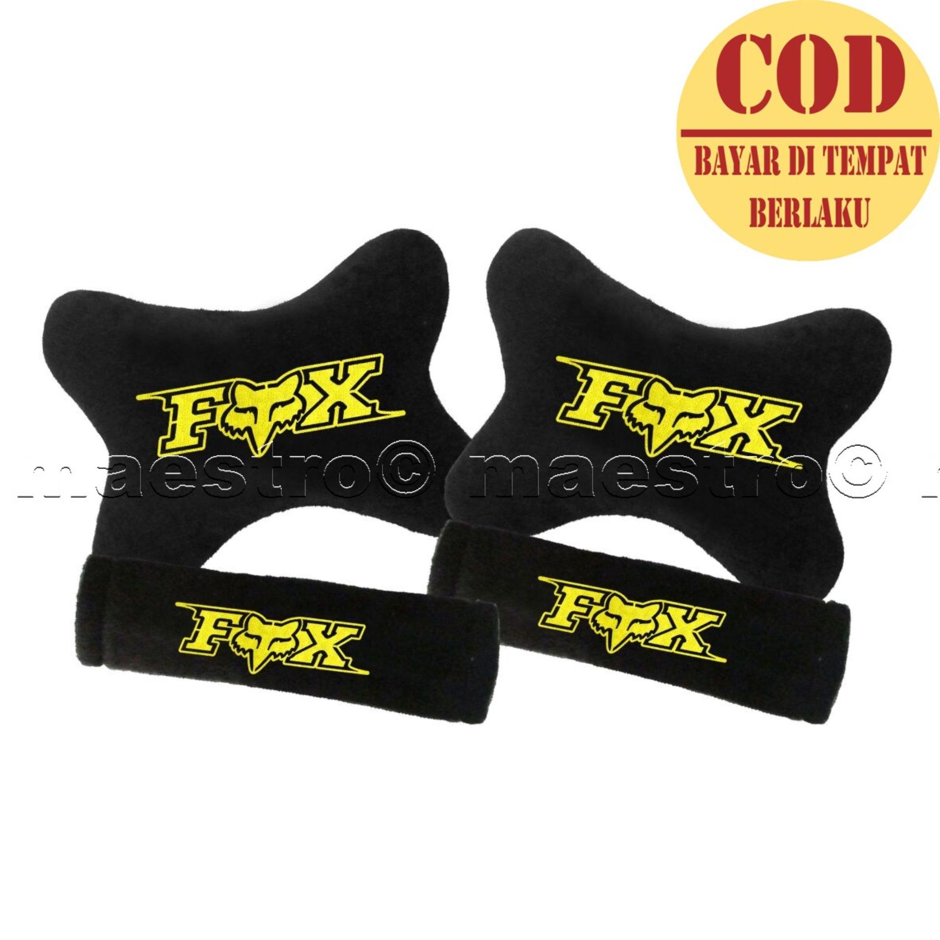Bantal Mobil Car Seat Sandaran Jok Mobil 2in1 Fox Racing