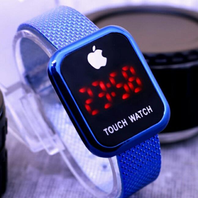 JAM TANGAN APPLE WATCH IPHONE LED TOUCH SCREEN TALI RUBBER TERBARU