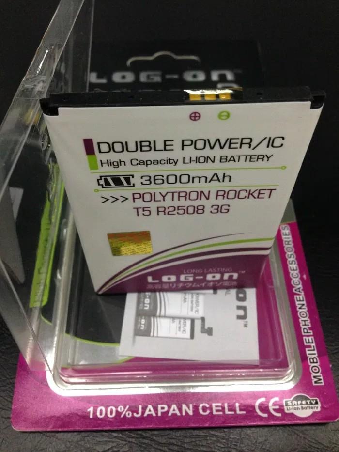 Battery Batre Baterai Polytron Rocket T5/R2508/PL-8Y5/Original/Log on/Double Power