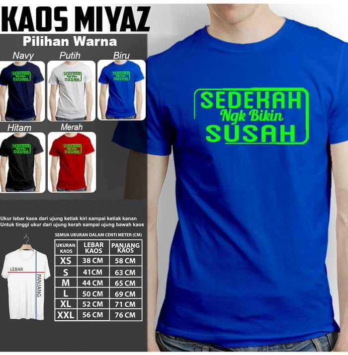 Diskon 10%!! Kaos Dakwah Muslim Sedekah Ngk Bikin Susah - Putih, Xs - ready stock