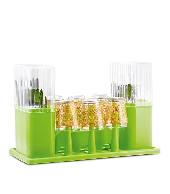 TEMPAT SENDOK GELAS MEJA MAKAN HIJAU TURNIP SPOON HOLDER X1390G2 ORI / tempat sendok / tempat sendok berkualitas