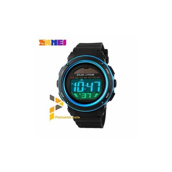 Termurah Jam Tangan Digital LED Tenaga Matahari / Solar Watch SKMEI 1096 Biru hadiah ulang tahun