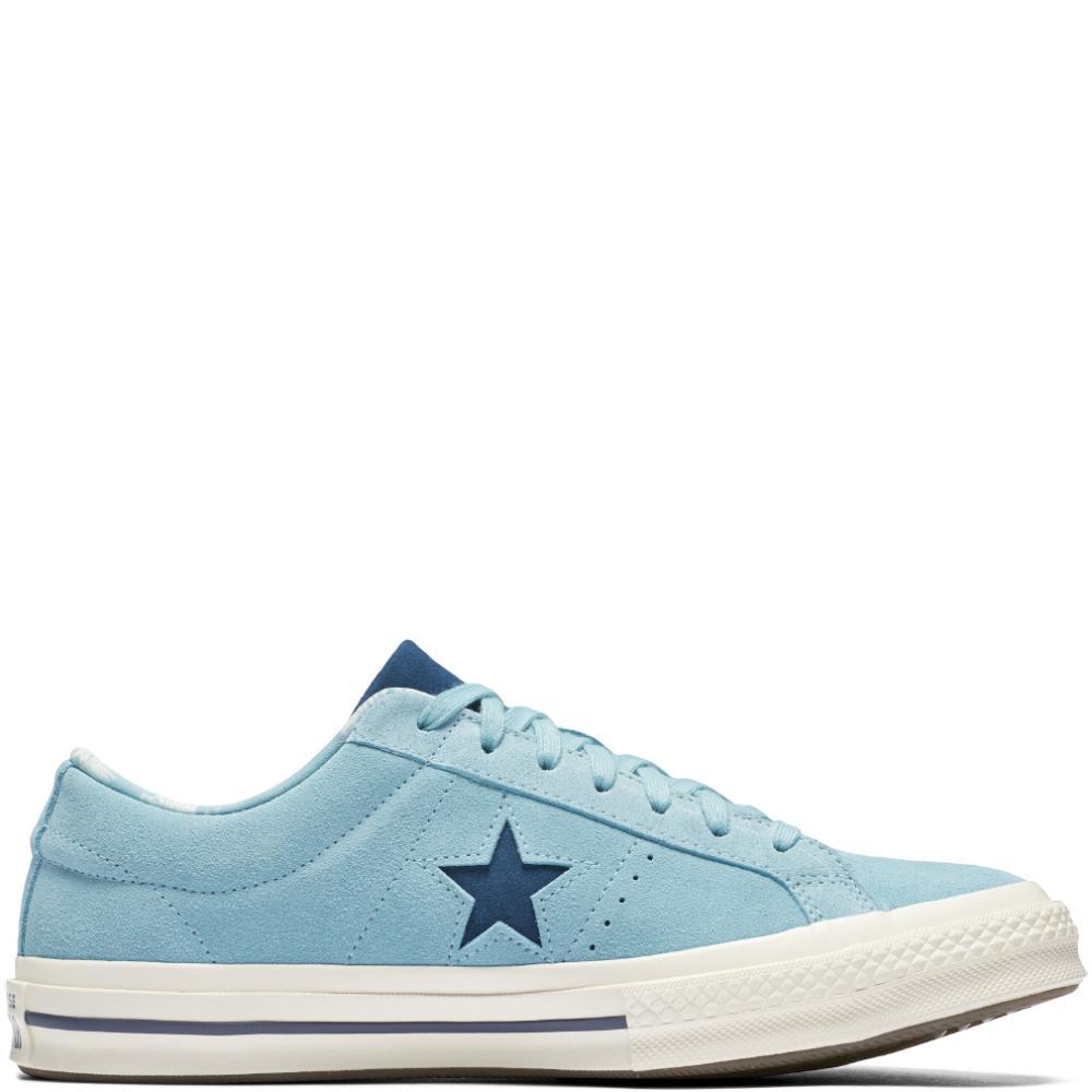 Converse One Star Suede Sepatu Pria - Biru