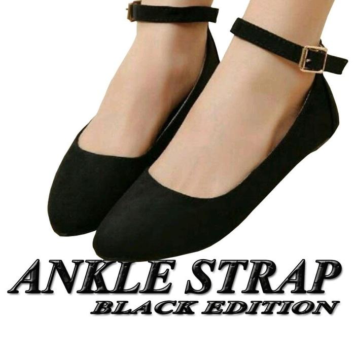 FLAT SHOES BLACK TALI TALI MURAH / sandal flat shoes / flat shoes murah / sepatu boots / high heels impor / sepatu sneakers / sandal keren / sandal flat / sepatu wanita / sandal wanita / sepatu sandal / sepatu