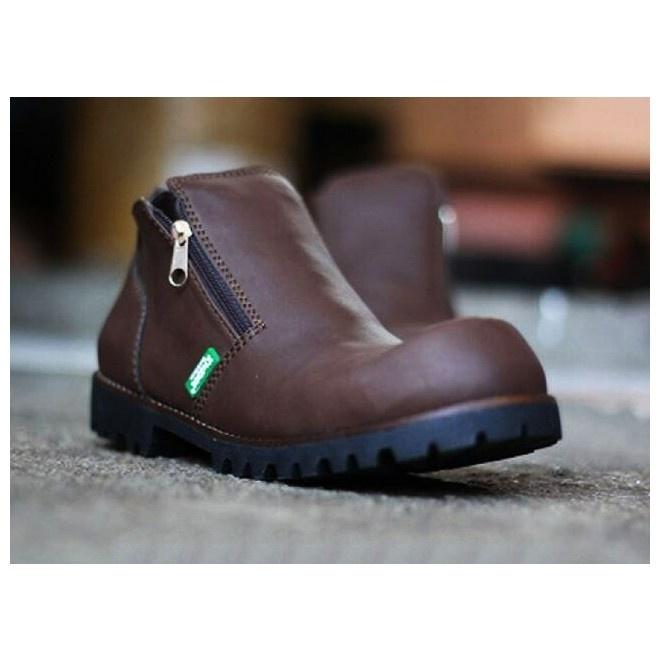 Kickers Sepatu Boots Pria Safety COKLAT / Sepatu kerja boots semi formal (Kickers)